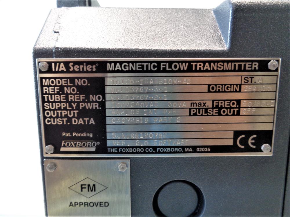 Foxboro 6" Magnetic Flowtube 8006A-WCI-PJGFGZ-A w/ Transmitter IMT25-IDADB10M-AB